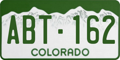 CO license plate ABT162