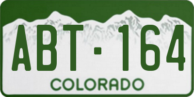 CO license plate ABT164