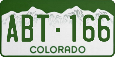 CO license plate ABT166