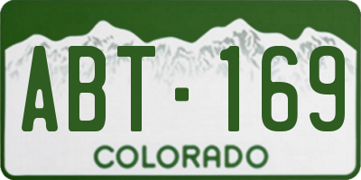 CO license plate ABT169