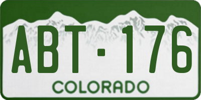 CO license plate ABT176