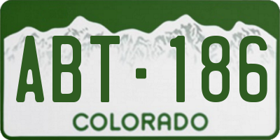 CO license plate ABT186
