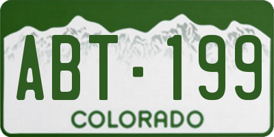 CO license plate ABT199