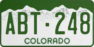 CO license plate ABT248