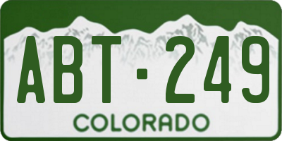 CO license plate ABT249