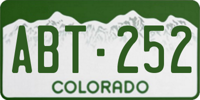 CO license plate ABT252