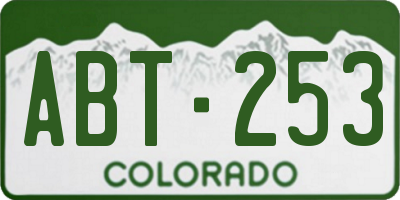 CO license plate ABT253