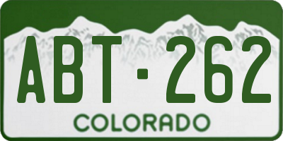 CO license plate ABT262