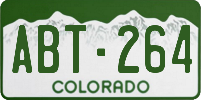 CO license plate ABT264