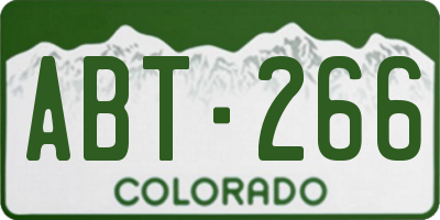 CO license plate ABT266