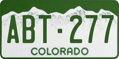 CO license plate ABT277