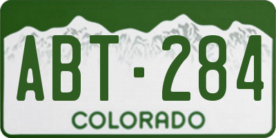 CO license plate ABT284