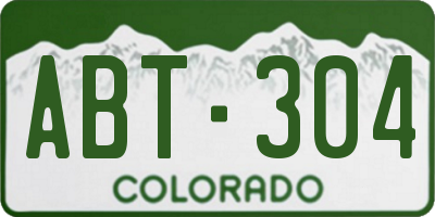 CO license plate ABT304