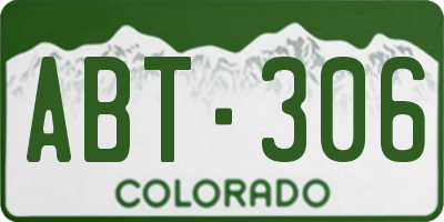 CO license plate ABT306