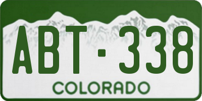 CO license plate ABT338