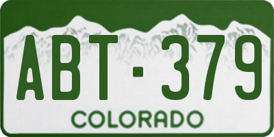 CO license plate ABT379
