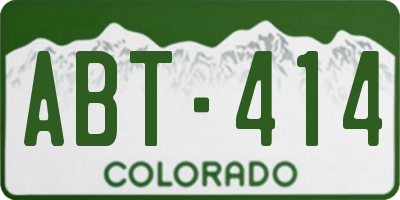 CO license plate ABT414