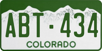 CO license plate ABT434