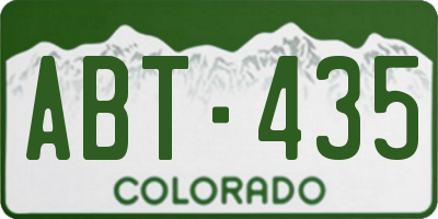 CO license plate ABT435