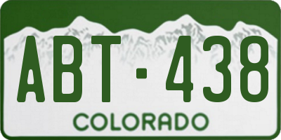 CO license plate ABT438