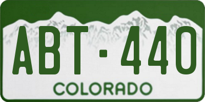 CO license plate ABT440