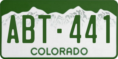 CO license plate ABT441