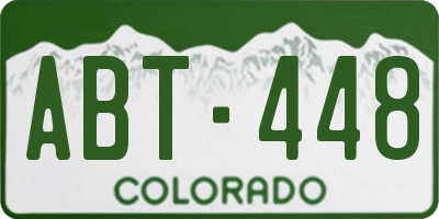 CO license plate ABT448