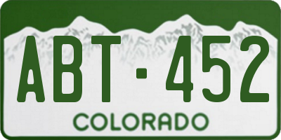 CO license plate ABT452