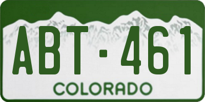 CO license plate ABT461
