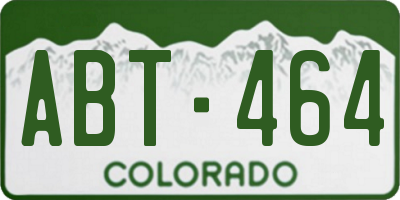 CO license plate ABT464