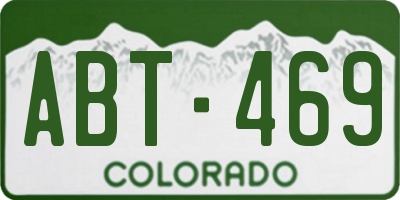 CO license plate ABT469