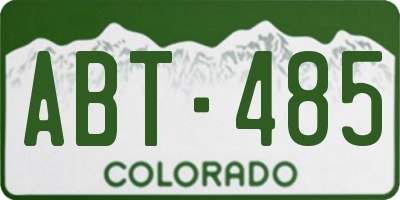 CO license plate ABT485