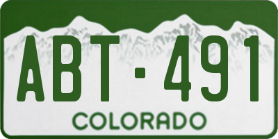 CO license plate ABT491