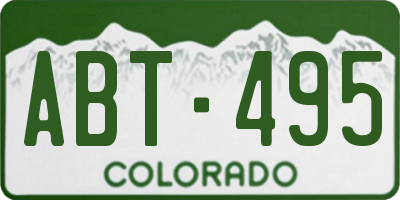 CO license plate ABT495
