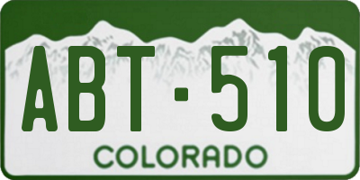 CO license plate ABT510