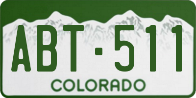 CO license plate ABT511