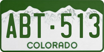 CO license plate ABT513