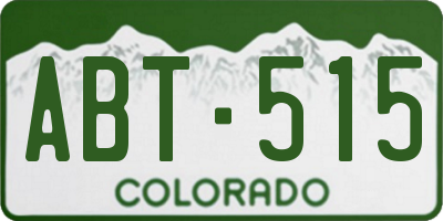 CO license plate ABT515