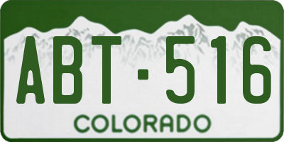 CO license plate ABT516