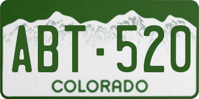 CO license plate ABT520