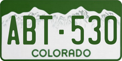 CO license plate ABT530