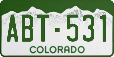 CO license plate ABT531