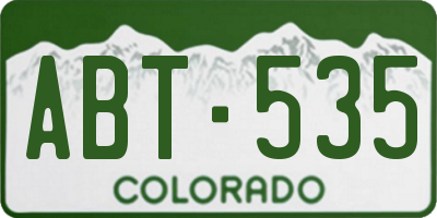 CO license plate ABT535
