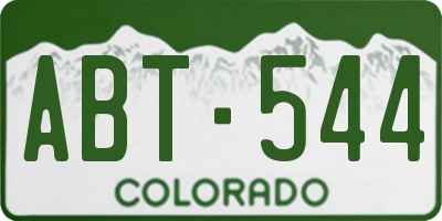 CO license plate ABT544