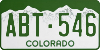 CO license plate ABT546