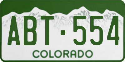 CO license plate ABT554