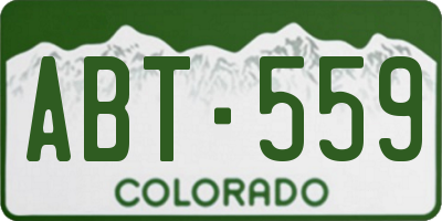 CO license plate ABT559
