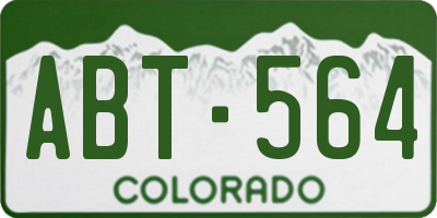 CO license plate ABT564