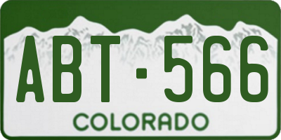 CO license plate ABT566