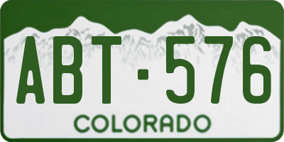 CO license plate ABT576